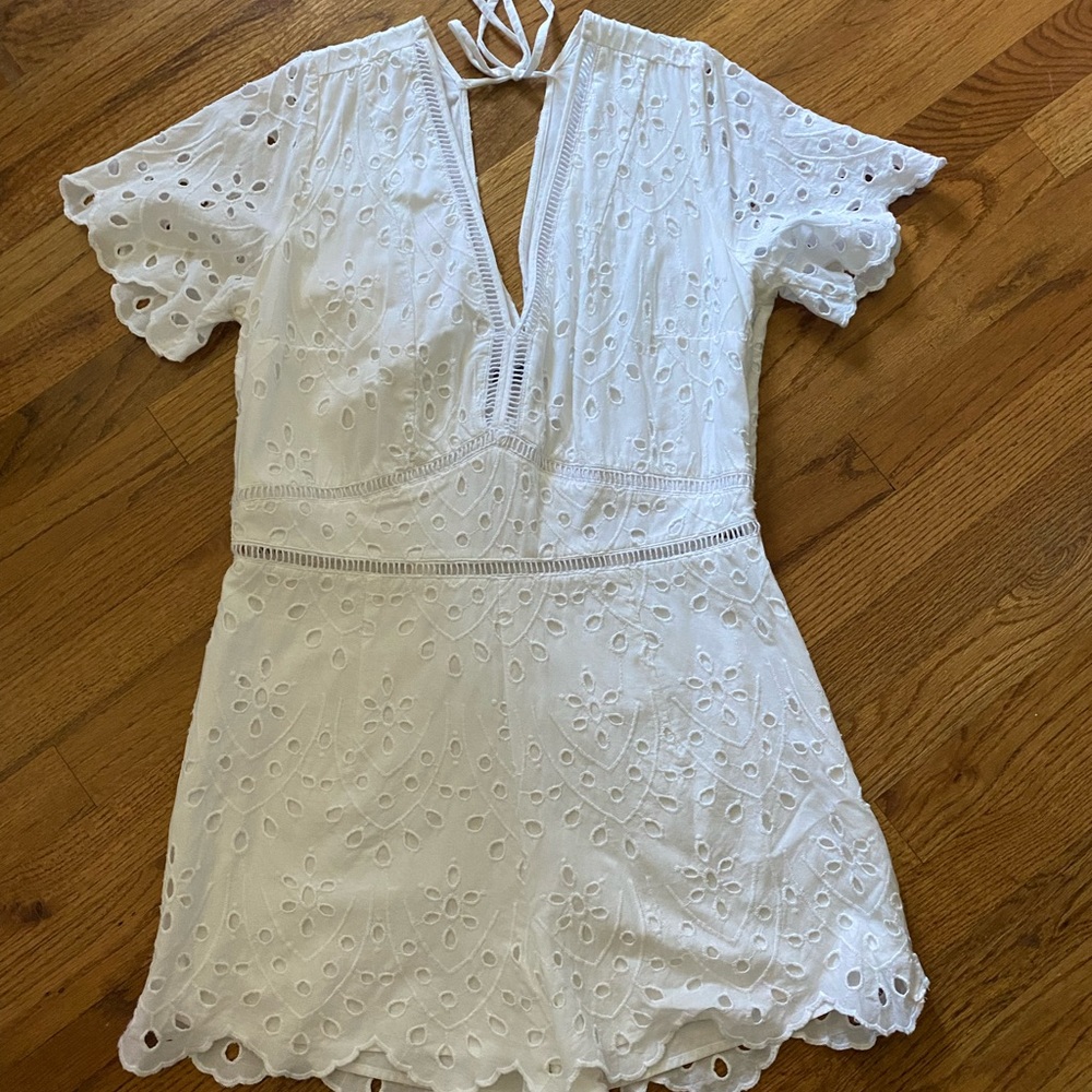 Abercrombie white eyelet romper